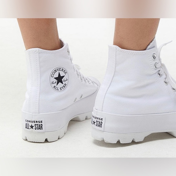 White High Top Converse All Star High Lugged 6.5 - Picture 2 of 9
